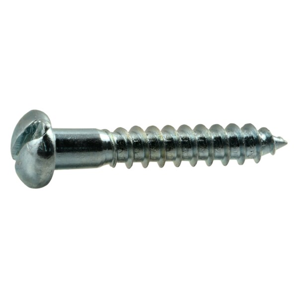 Midwest Fastener Wood Screw, #6, 7/8 in, Zinc Plated Steel Round Head Slotted Drive, 72 PK 61904 - main
